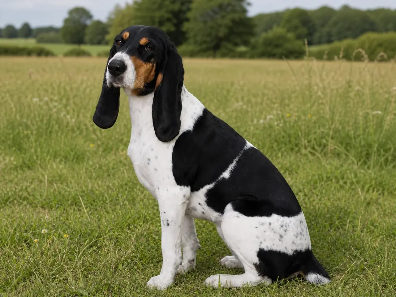 Un Chien courant suisse bernois à l'extérieur